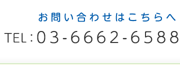 お問い合わせはこちら TEL:03-6662-6588